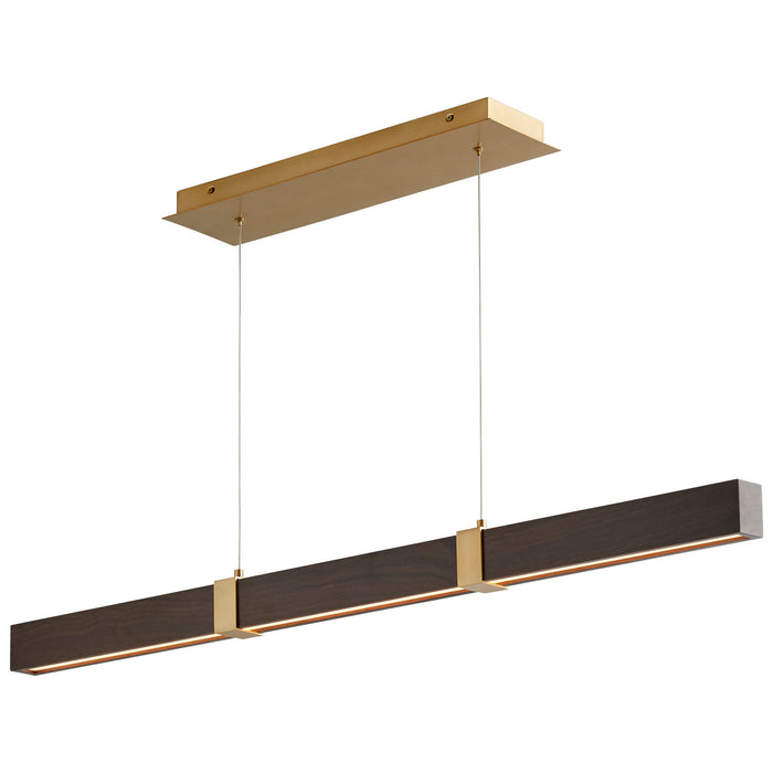 Myhouse Lighting Oxygen - 3-48-2440 - LED Pendant - Decca - Aged Brass W/ Walnut