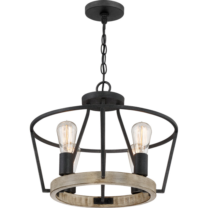 Myhouse Lighting Quoizel - BRT2817GK - Four Light Pendant - Brockton - Grey Ash