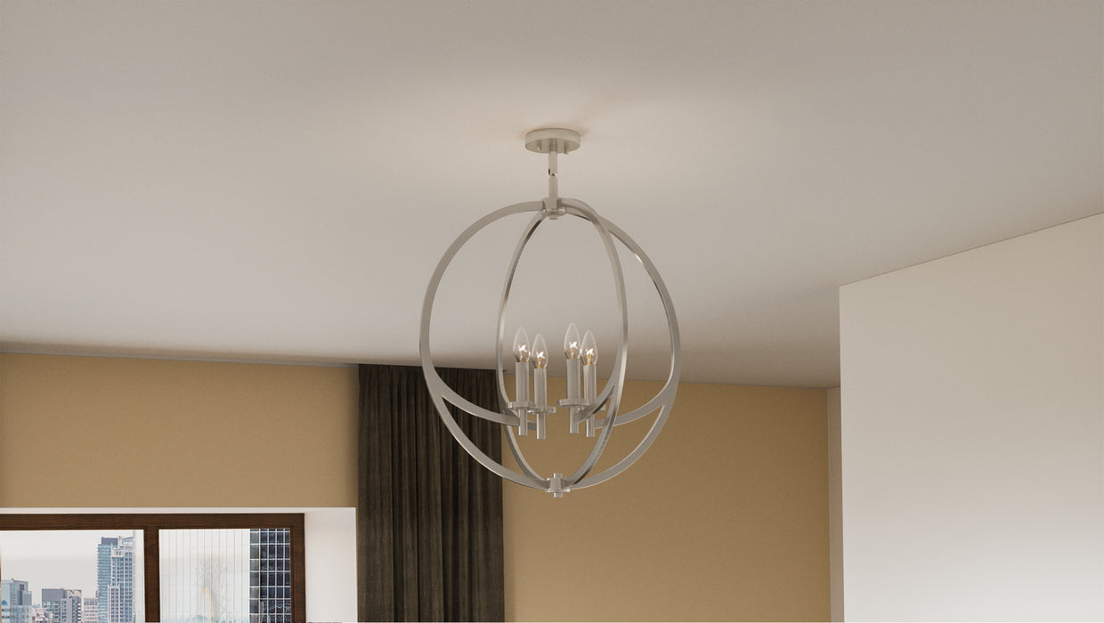 Myhouse Lighting Quoizel - ON1724BN - Six Light Semi-Flush Mount - Orion - Brushed Nickel