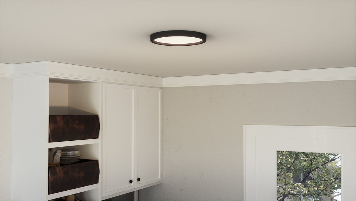 Myhouse Lighting Quoizel - OST1711EK - LED Flush Mount - Outskirts - Earth Black