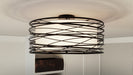 Myhouse Lighting Quoizel - SPL1720K - Three Light Semi-Flush Mount - Spiral - Mystic Black