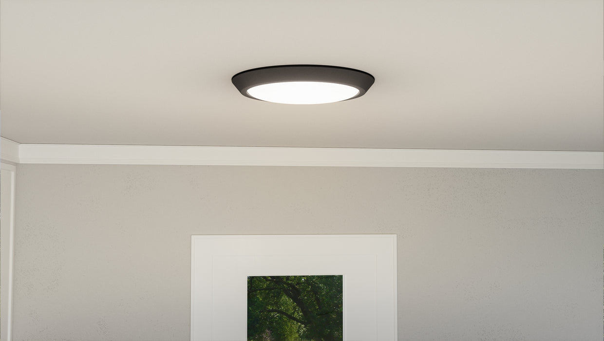 Myhouse Lighting Quoizel - VRG1616EK - LED Flush Mount - Verge - Earth Black