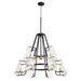 Myhouse Lighting Quorum - 637-12-69 - 12 Light Chandelier - Tioga - Textured Black w/ Aged Brass