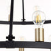 Myhouse Lighting Quorum - 64-24-6980 - 24 Light Chandelier - Paxton - Textured Black w/ Aged Brass