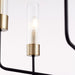 Myhouse Lighting Quorum - 695-6-6980 - Six Light Chandelier - Helix - Textured Black w/ Aged Brass