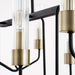 Myhouse Lighting Quorum - 895-8-6980 - Eight Light Chandelier - Helix - Textured Black w/ Aged Brass