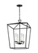 Myhouse Lighting Visual Comfort Studio - 5392604EN-112 - Four Light Lantern - Dianna - Midnight Black