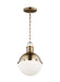 Myhouse Lighting Visual Comfort Studio - 6177101-848 - One Light Mini Pendant - Hanks - Satin Brass