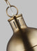 Myhouse Lighting Visual Comfort Studio - 6177101-848 - One Light Mini Pendant - Hanks - Satin Brass