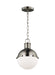 Myhouse Lighting Visual Comfort Studio - 6177101-965 - One Light Mini Pendant - Hanks - Antique Brushed Nickel