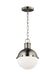 Myhouse Lighting Visual Comfort Studio - 6177101EN3-965 - One Light Mini Pendant - Hanks - Antique Brushed Nickel