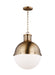 Myhouse Lighting Visual Comfort Studio - 6577101EN3-848 - One Light Pendant - Hanks - Satin Brass