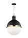 Myhouse Lighting Visual Comfort Studio - 6677101-112 - One Light Pendant - Hanks - Midnight Black