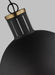 Myhouse Lighting Visual Comfort Studio - 6677101-112 - One Light Pendant - Hanks - Midnight Black