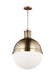 Myhouse Lighting Visual Comfort Studio - 6677101-848 - One Light Pendant - Hanks - Satin Brass