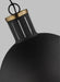 Myhouse Lighting Visual Comfort Studio - 6677101EN3-112 - One Light Pendant - Hanks - Midnight Black