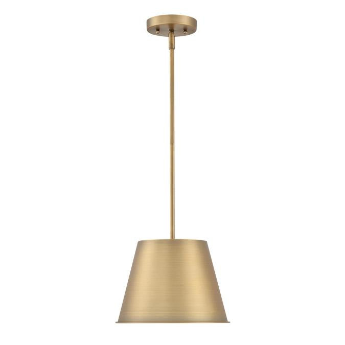 Myhouse Lighting Westinghouse Lighting - 6111500 - One Light Pendant - Derose - Brushed Brass