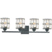 Myhouse Lighting Quoizel - GIB8630MBK - Four Light Bath - Gibson - Matte Black