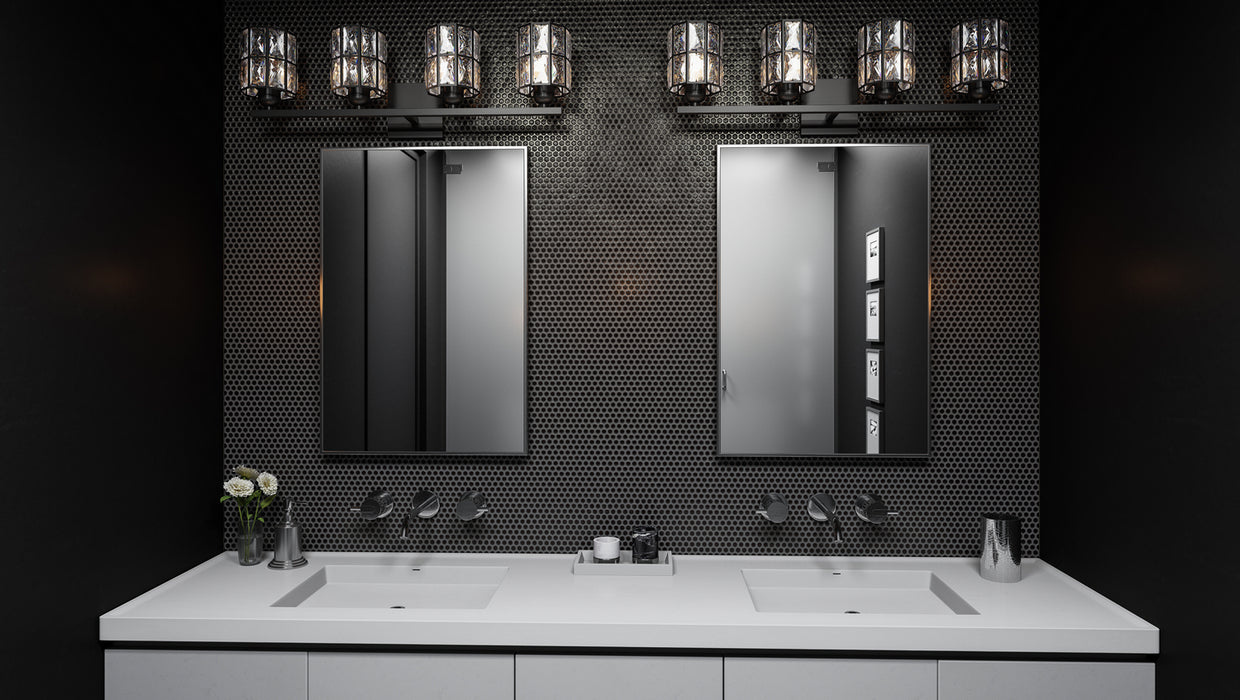 Myhouse Lighting Quoizel - GIB8630MBK - Four Light Bath - Gibson - Matte Black