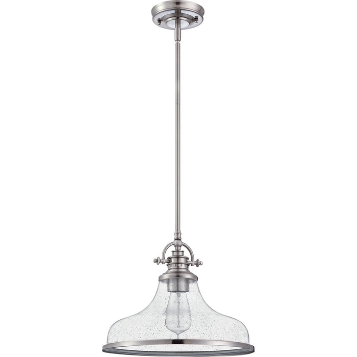 Myhouse Lighting Quoizel - GRTS2814BN - One Light Pendant - Grant - Brushed Nickel