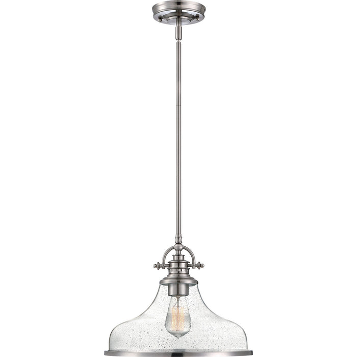 Myhouse Lighting Quoizel - GRTS2814BN - One Light Pendant - Grant - Brushed Nickel