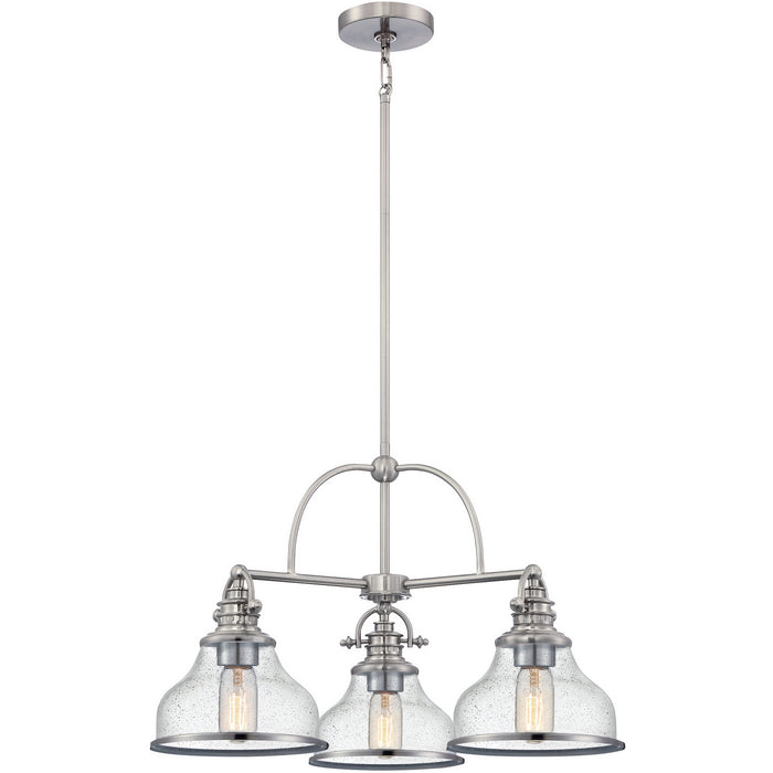 Myhouse Lighting Quoizel - GRTS5103BN - Three Light Chandelier - Grant - Brushed Nickel