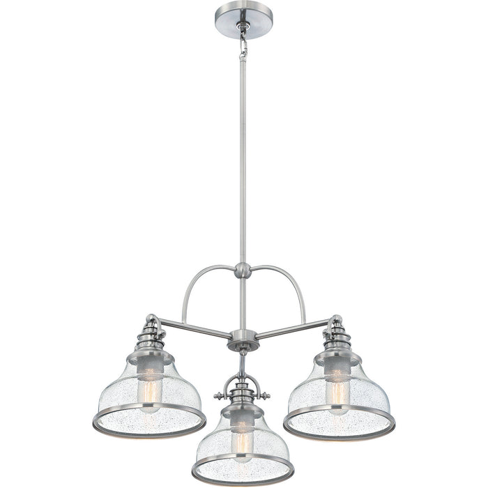 Myhouse Lighting Quoizel - GRTS5103BN - Three Light Chandelier - Grant - Brushed Nickel