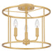 Myhouse Lighting Quoizel - ABR1714AB - Three Light Semi Flush Mount - Abner - Aged Brass