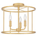 Myhouse Lighting Quoizel - ABR1714AB - Three Light Semi Flush Mount - Abner - Aged Brass