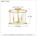 Myhouse Lighting Quoizel - ABR1714AB - Three Light Semi Flush Mount - Abner - Aged Brass