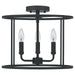 Myhouse Lighting Quoizel - ABR1714MBK - Three Light Semi Flush Mount - Abner - Matte Black