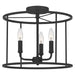 Myhouse Lighting Quoizel - ABR1714MBK - Three Light Semi Flush Mount - Abner - Matte Black