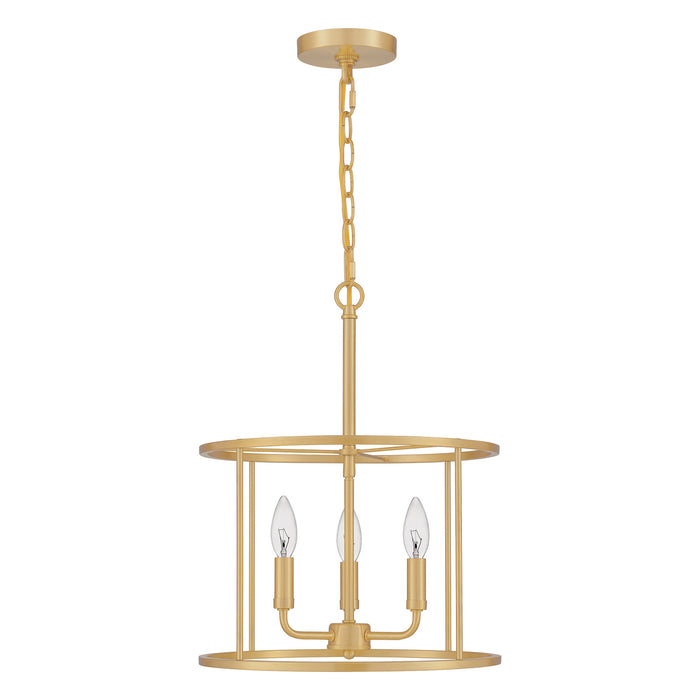 Myhouse Lighting Quoizel - ABR2814AB - Three Light Pendant - Abner - Aged Brass