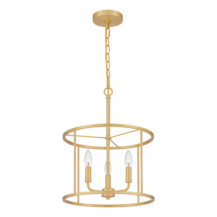 Myhouse Lighting Quoizel - ABR2814AB - Three Light Pendant - Abner - Aged Brass