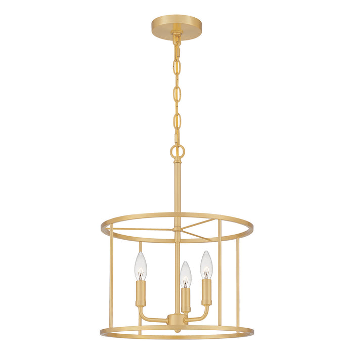 Myhouse Lighting Quoizel - ABR2814AB - Three Light Pendant - Abner - Aged Brass