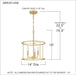 Myhouse Lighting Quoizel - ABR2814AB - Three Light Pendant - Abner - Aged Brass