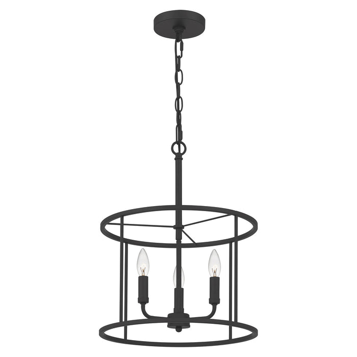 Myhouse Lighting Quoizel - ABR2814MBK - Three Light Pendant - Abner - Matte Black