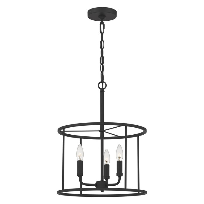 Myhouse Lighting Quoizel - ABR2814MBK - Three Light Pendant - Abner - Matte Black