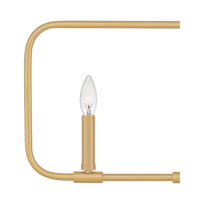 Myhouse Lighting Quoizel - ABR432AB - Four Light Linear Chandelier - Abner - Aged Brass