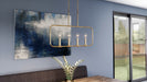 Myhouse Lighting Quoizel - ABR432AB - Four Light Linear Chandelier - Abner - Aged Brass