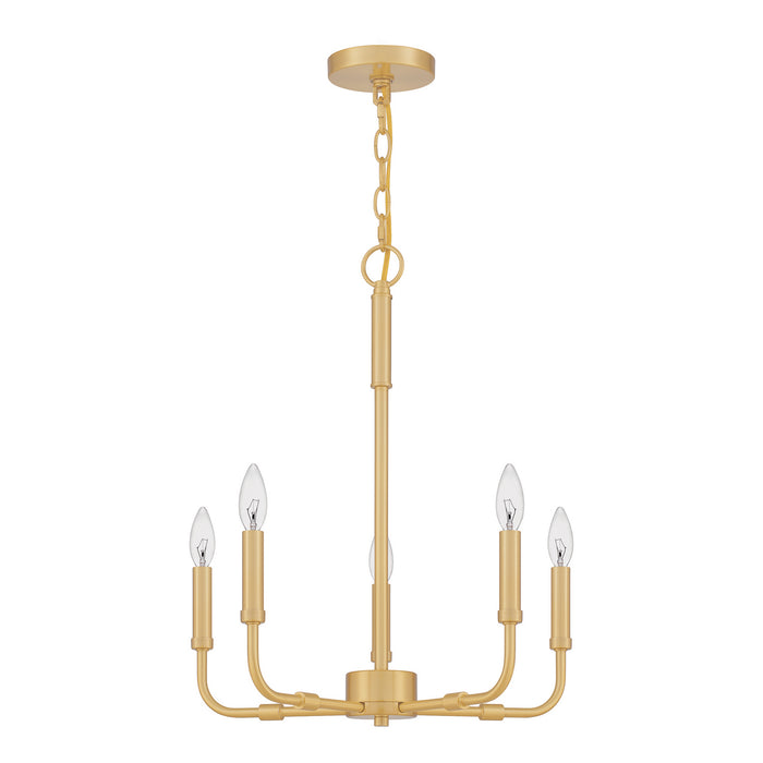 Myhouse Lighting Quoizel - ABR5018AB - Five Light Chandelier - Abner - Aged Brass