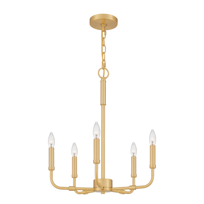 Myhouse Lighting Quoizel - ABR5018AB - Five Light Chandelier - Abner - Aged Brass