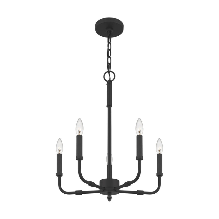 Myhouse Lighting Quoizel - ABR5018MBK - Five Light Chandelier - Abner - Matte Black