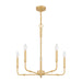 Myhouse Lighting Quoizel - ABR5024AB - Five Light Chandelier - Abner - Aged Brass