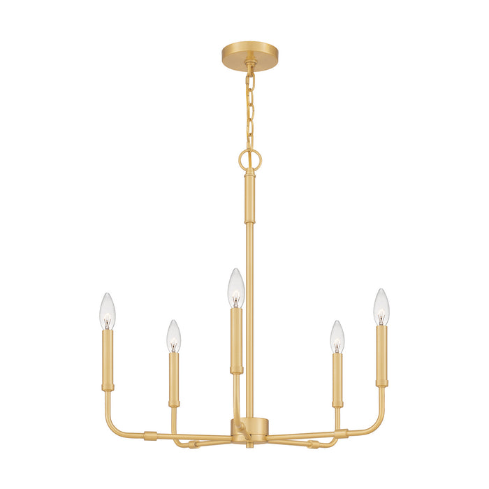 Myhouse Lighting Quoizel - ABR5024AB - Five Light Chandelier - Abner - Aged Brass