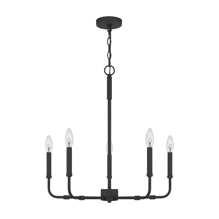 Myhouse Lighting Quoizel - ABR5024MBK - Five Light Chandelier - Abner - Matte Black