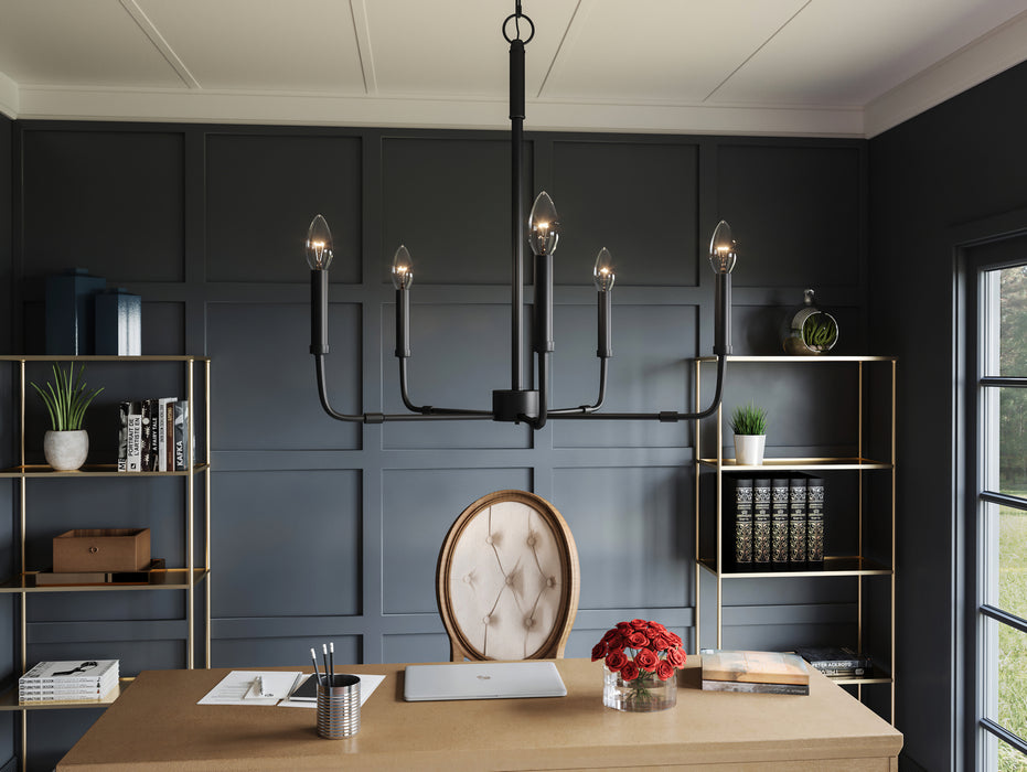 Myhouse Lighting Quoizel - ABR5024MBK - Five Light Chandelier - Abner - Matte Black