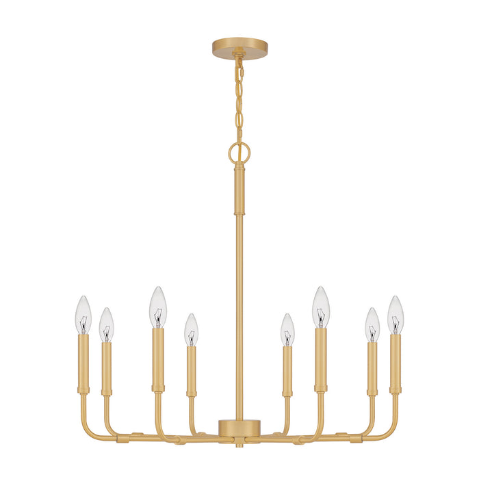 Myhouse Lighting Quoizel - ABR5028AB - Eight Light Chandelier - Abner - Aged Brass