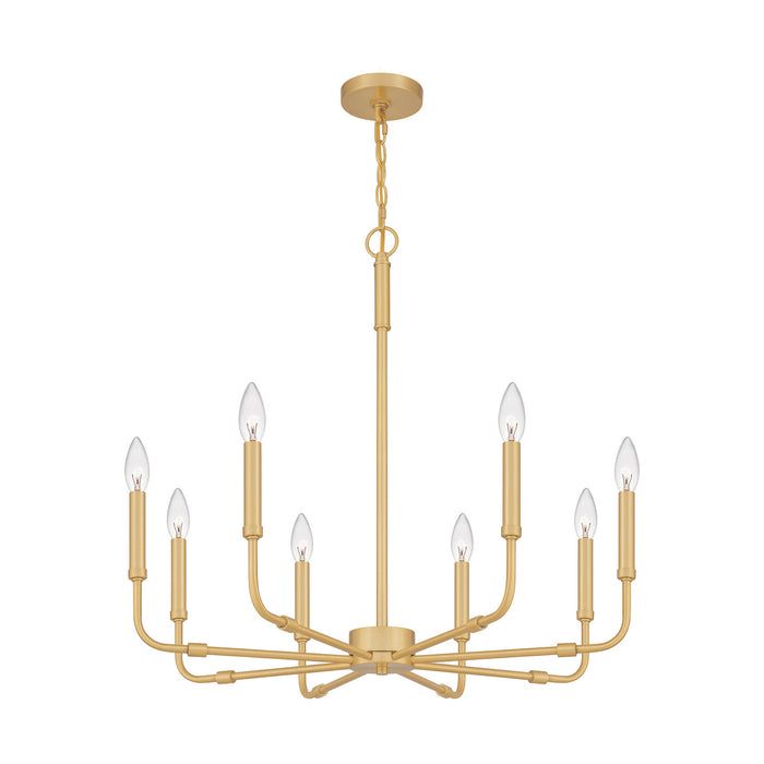 Myhouse Lighting Quoizel - ABR5028AB - Eight Light Chandelier - Abner - Aged Brass