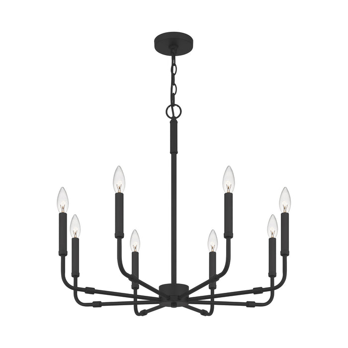 Myhouse Lighting Quoizel - ABR5028MBK - Eight Light Chandelier - Abner - Matte Black